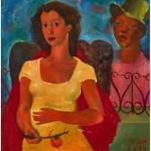 FILIPPINI Felice 1917-1988,Komposition mit einer Frau in gelbem Kleid,1939,Dobiaschofsky 2017-11-08