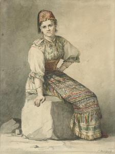 FILIPPOV Konstantin 1830-1878,A Crimean girl in traditional costume,Christie's GB 2009-06-09