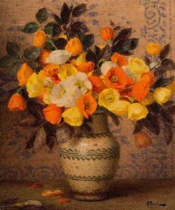 FILLIARD Ernest 1868-1933,Bouquet des pavots en vase,AAG - Art & Antiques Group NL 2017-11-20