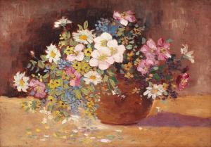 FILOTTI ATANASIU Eugenia 1880-1968,Vas cu flori de câmp,Artmark RO 2013-09-28