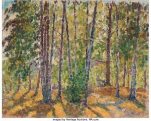 FINCH Alfred William 1854-1930,Birch Trees,1917,Heritage US 2023-03-09