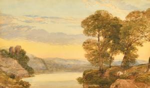 FINCH Francis Oliver 1802-1862,A river landscape at sunset,John Nicholson GB 2022-02-09