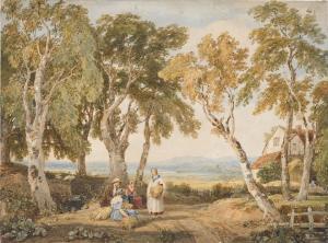 FINCH Francis Oliver 1802-1862,Harvesters in a Wooded Landscape,2000,Sotheby's GB 2021-09-23