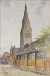 FINDLEY Albert Henry 1880-1975,St. Martin's Church and Old Town Hall, Leicester,Gilding's 2019-04-16
