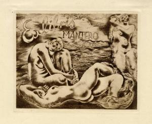 FINGESTEN Michel 1884-1943,Ex Libris Mantero,1937,Gonnelli IT 2024-02-07