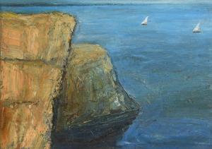 FINGLETON Sean 1950,Rocks and Sea, Howth,1994,Morgan O'Driscoll IE 2021-03-15