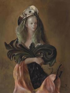 FINI Leonor 1907-1996,Portrait de femme aux feuilles d'acanthe,1946,Christie's GB 2014-02-05