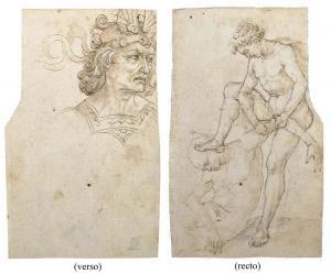 FINIGUERRA Maso 1426-1464,A nude subduing another figure ; The head of a man,Christie's 2002-01-23