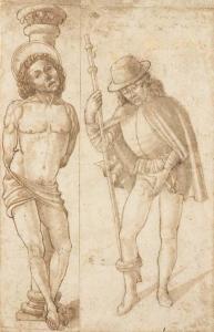 FINIGUERRA Maso 1426-1464,Saint Sébastien et Saint Roch,Christie's GB 2004-03-18
