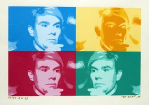 FINKELSTEIN Nat 1933-2009,Four colored Warhols,1994,Peter Karbstein DE 2022-10-22