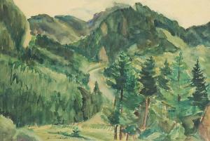FINKELSTEIN Samuel 1890-1942,Pejzaż górski,1925,Rempex PL 2016-08-24