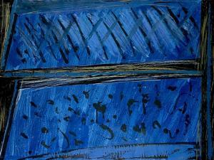 FINN Michael 1921-2002,Rain, Black on Blue,David Lay GB 2023-06-15