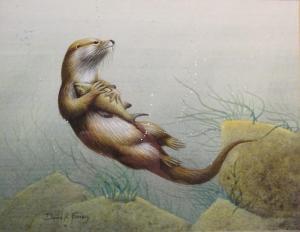 FINNEY David A 1961,Otter with a Fish,David Duggleby Limited GB 2018-02-17