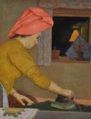 FINNEY Hugh 1905-1991,woman ironing,Burstow and Hewett GB 2011-10-19