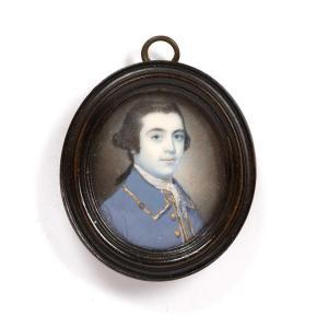 FINNEY Samuel 1719-1798,portrait of a young gentleman, in powder blue topcoat,Mallams GB 2022-02-23