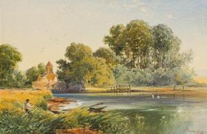 FINNIE John 1829-1907,River Landscape,1874,Rowley Fine Art Auctioneers GB 2020-03-07