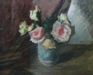 FINNY Richard Jeffery 1909,Pink and yellow roses,1951,Bonhams GB 2007-10-18