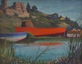 FIORENTINI L 1900-1900,paesaggio con barche a secco,Trionfante IT 2012-04-18