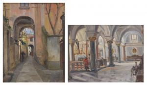 FIORENTINO Antonio Enrico 1894-1962,Scorcio paesano,Meeting Art IT 2023-01-10