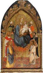 FIORENTINO Pier Francesco 1444-1497,Madonna and Child with a Bishop Saint, Saint J,Palais Dorotheum 2017-04-25