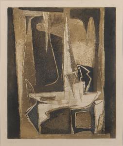 FIORINI Marcel 1922-2008,Composition Brun,1953,Mellors & Kirk GB 2022-08-09