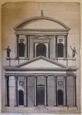 FIORONI DI BALMUCCIA GIACOMO,Facciata di chiesa con otto colonne,1825,Innauction AT 2016-10-13
