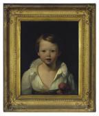 FIORONI Luigi,Portrait of a young girl, bust-length, in a white ,1840,Christie's 2008-10-28
