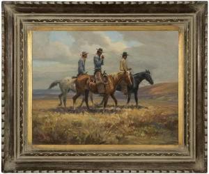 FIRFIRES Nicholas S. 1917-1990,Three Bar R Cowboys,John Moran Auctioneers US 2008-06-24