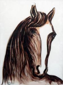 FIRHI Berra,Berra Firhi Watercolour/gouache Horse's hea,1969,The Cotswold Auction Company 2016-08-09