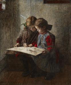 FIRLE Walter 1859-1929,Two Girls Reading a Book,Lempertz DE 2022-05-21