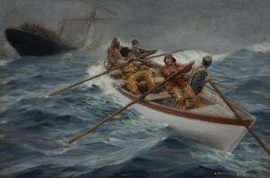 FISCHER Anton Otto 1882-1962,Lifeboat to the Rescue,1913,Skinner US 2023-05-24