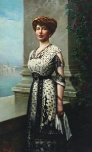 FISCHER Arthur,A portrait of Isabel von Dardell, born Kieller,1910,Bruun Rasmussen 2019-07-01