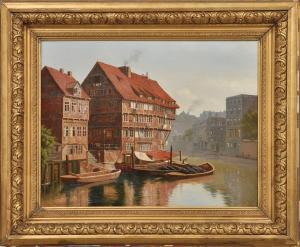 FISCHER August 1854-1921,Canal view,Lauritz DK 2012-03-01