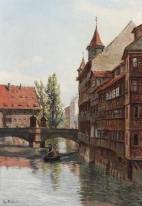 FISCHER August 1854-1921,View of a Canal,Bruun Rasmussen DK 2024-02-05