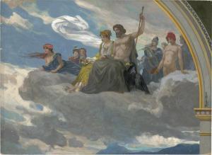 FISCHER CORLIN Ernst Albert 1853-1932,Die Götter des Olymp - Entwurf für eine,1910,Galerie Bassenge 2023-06-08