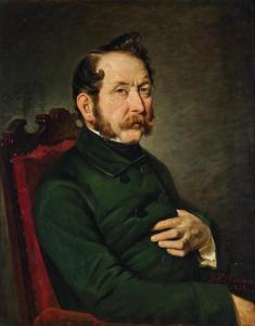 FISCHER Gottlob J.C 1829-1905,Portrait of topographer Karl Eduard von Paulus ,1852,Palais Dorotheum 2024-02-21
