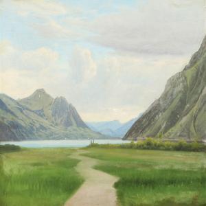 FISCHER Harriet 1890-1981,Mountain landscape with green fields,Bruun Rasmussen DK 2011-03-21