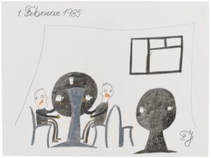 FISCHER Johann 1919-2008,IM KAFFEEHAUS (IN THE COFFEE HOUSE),1985,Christie's GB 2024-03-01