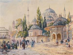 FISCHER Ludwig Hans 1848-1915,The Sehzade Mosque in Laleli,Palais Dorotheum AT 2018-10-24