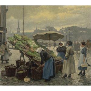 FISCHER Paul Gustave 1860-1934,AT THE VEGETABLE MARKET,Sotheby's GB 2010-04-23