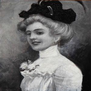 FISCHER Paul Gustave 1860-1934,Portrait of a young woman,Bruun Rasmussen DK 2014-05-19