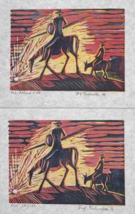 FISCHNALLER Josef 1927-2006,Don Quijote zu Pferde,Mehlis DE 2017-11-18