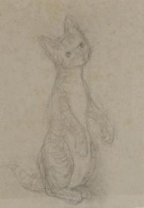 FISH Anne Harriet 1890-1964,cat study,Burstow and Hewett GB 2023-01-25