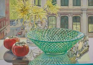 FISH Janet 1938,Green Bowl and Persimmons,1980,Sotheby's GB 2024-03-04