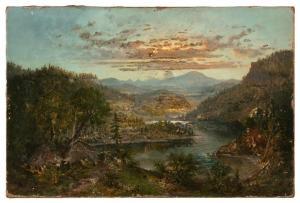 FISHE REED Peter 1817-1877,Sunset over the mountains,Eldred's US 2024-04-04