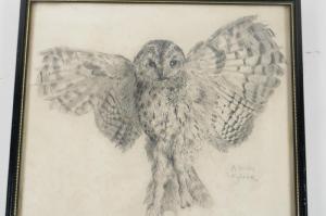 FISHER Alfred Hugh 1867-1945,hovering owl,Crow's Auction Gallery GB 2021-06-09