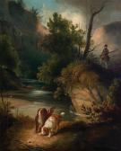 FISHER Alvan 1792-1863,Hunter with Dogs,Shannon's US 2016-01-14