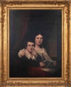 FISHER Alvan 1792-1863,Portrait of a brother and sister,Eldred's US 2023-07-27