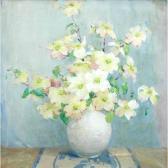 FISHER Anna S 1873-1942,Still Life of a Vase with White Flowers,William Doyle US 2011-11-17