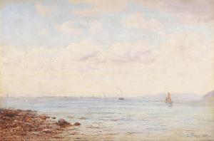 FISHER Charles 1800-1800,Sailing off Corwall,1887,Morgan O'Driscoll IE 2015-07-06